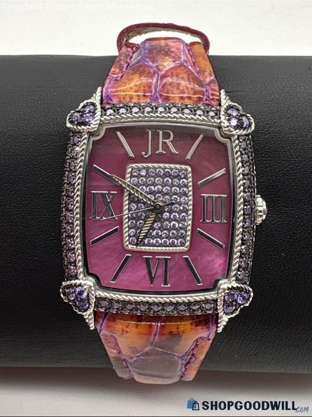 Judith Ripka Pink Monaco Mother-of-Pearl Diamonique watch